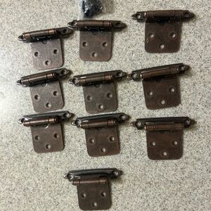 10 Piece Cabinet Hinge Polished Bronze In Color Open Box